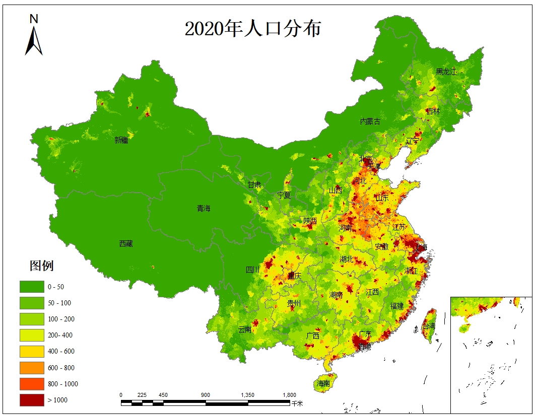 【重磅免费】1990-2020年中国人口空间分布公里网格数据集免费获取