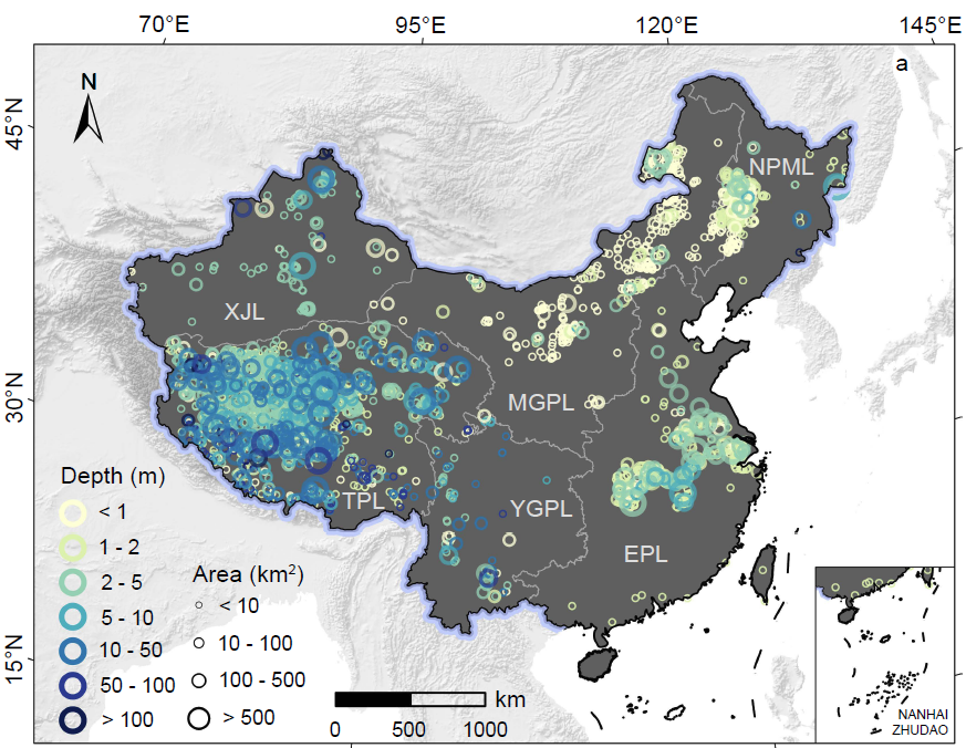 中国湖泊水深及水量数据集（2020年）：2713个天然湖泊水深水量完整说明